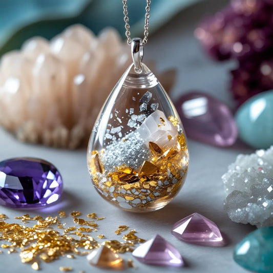 Wähle deinen persönlichen Kristall für einen einzigartigen Orgonit-Talisman-Anhänger. Individuell gestalten, Unikat, Energie-Anhänger, Handmade.